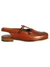 Rocketa Slingback T Bar Loafers Tan - HEREU - BALAAN 2