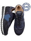 Men's Rockrunner Camouflage Suede Low Top Sneakers Navy - VALENTINO - BALAAN 4