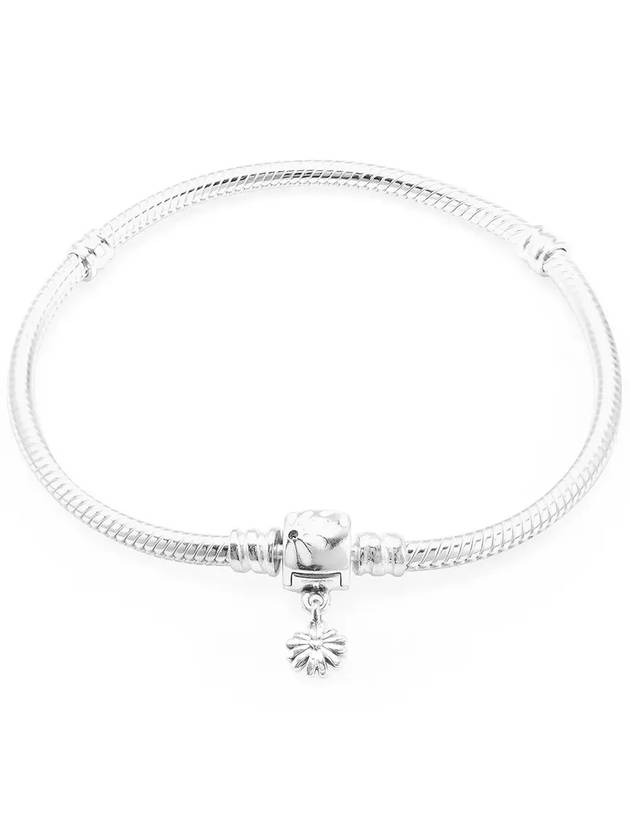 Women's Moments Daisy Flower Clasp Snake Chain Bracelet Silver - PANDORA - BALAAN 4