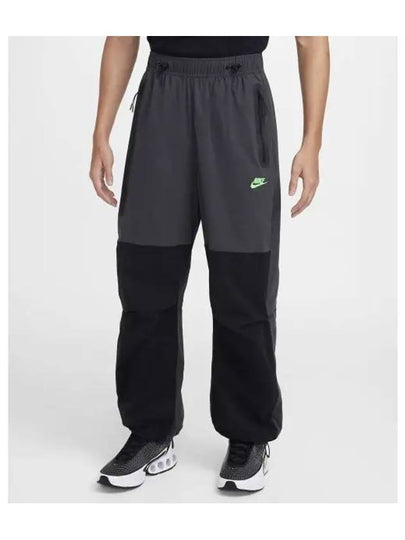 Tech Woven Open Hem Pants M Anthracite Black Green Strike HM7159 060 - NIKE - BALAAN 2