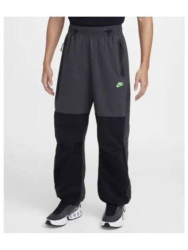 Tech Woven Open Hem Straight Pants Anthracite - NIKE - BALAAN 1