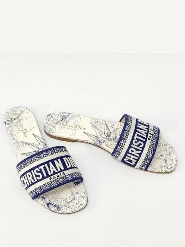 23FW KCQ209RIY D'way embroidery logo slide sandals KCQ209RIYS60 1008825 - DIOR - BALAAN 1