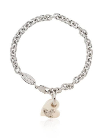 ORB Heart Chain Bracelet Silver - VIVIENNE WESTWOOD - BALAAN 1