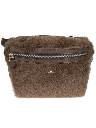 Max Mara BANAN2 Teddy belt bag brown cross - MAX MARA - BALAAN 1