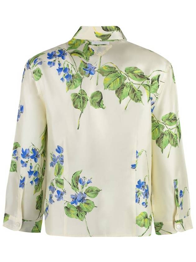 floral print shirt white - PRADA - BALAAN 3