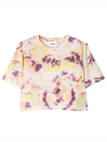 Zella Tie Dye Printed T Shirt Short Sleeve Tee - ISABEL MARANT - BALAAN 1