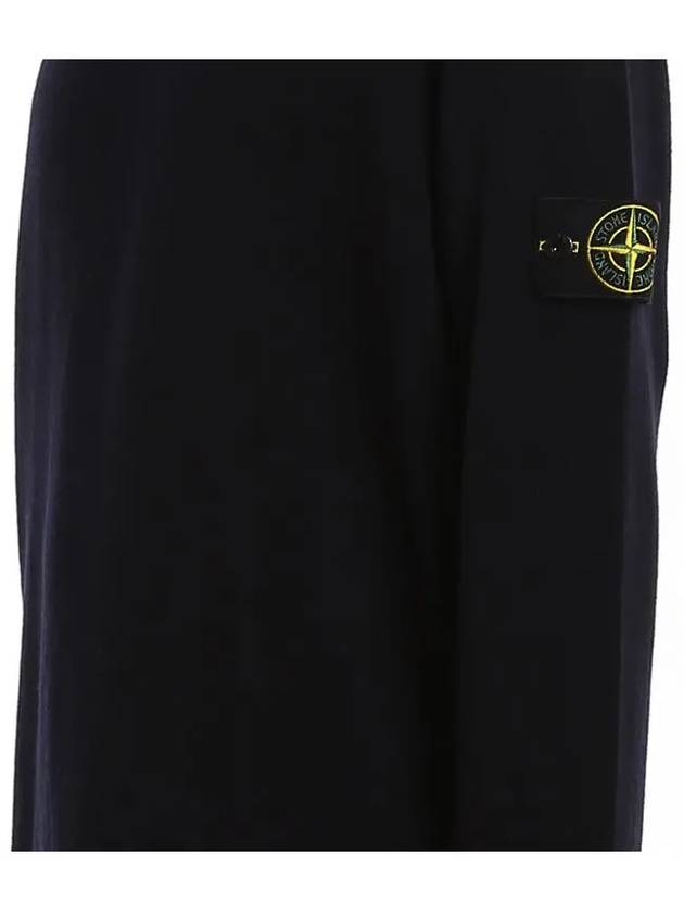 Stretch Wool Crewneck Knit Top Dark Navy - STONE ISLAND - BALAAN 5