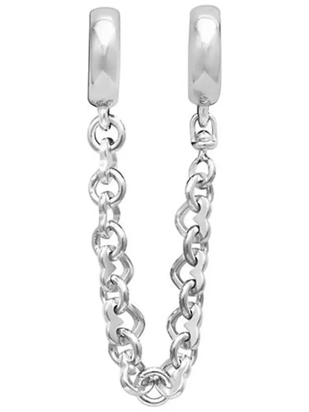 Women's Linked Heart Safety Chain Bracelet Charm Silver - PANDORA - BALAAN 4