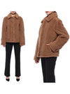 Women's Teddy Bear Fur Jacket Camel - MAX MARA - BALAAN 2