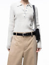 For Woman Women M243PT04BEW Side Tuck Wide Cotton Slacks Beige - CHANCE'S NOI - BALAAN 4