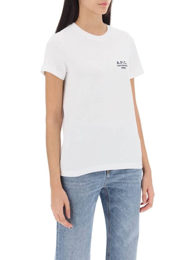 Denise Embroidered Short Sleeve T-shirt White - A.P.C. - BALAAN 3