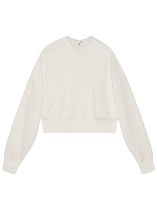 GG Logo Cotton Sweatshirt White - GUCCI - BALAAN 2