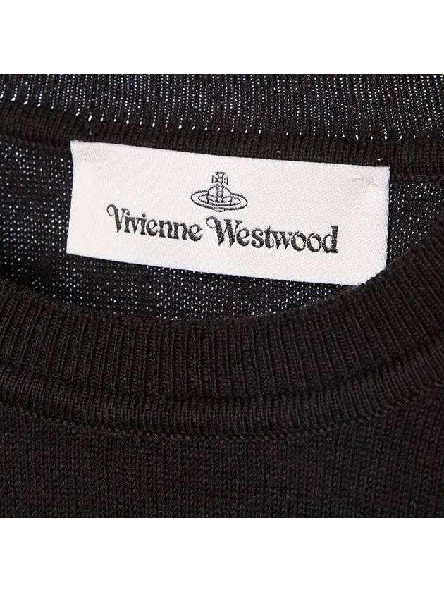 ORB Logo Cashmere Cotton Knit Top Black - VIVIENNE WESTWOOD - BALAAN 6