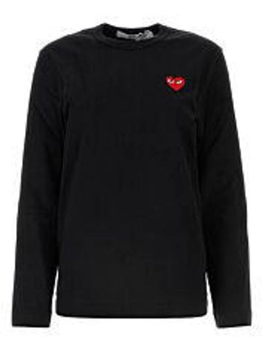 Comme Des Garçons Play Tshirt Red Emblem Knit Clothing - COMME DES GARCONS PLAY - BALAAN 1