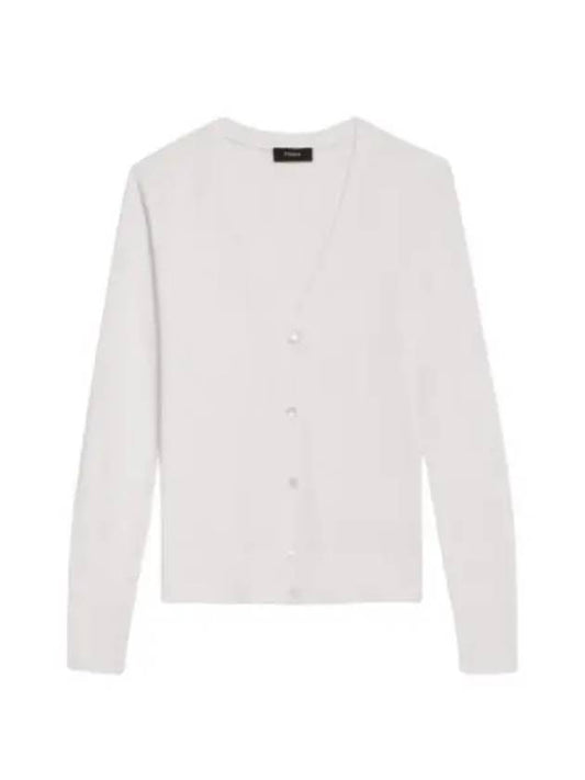 Fine Knit Wool Cardigan Ivory - THEORY - BALAAN 2