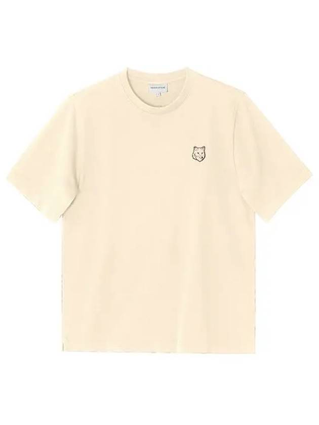 Bold Fox Head Patch Oversized Short Sleeve T-Shirt Beige - MAISON KITSUNE - BALAAN 5