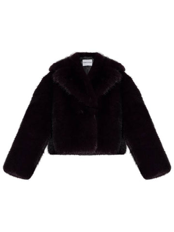 STAND STUDIO Shearling Coat Samara, Women's, Purple - STAND STUDIO - BALAAN 1