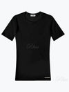 Logo Crew Neck Cotton Short Sleeve T-shirt Black - JIL SANDER - BALAAN 2