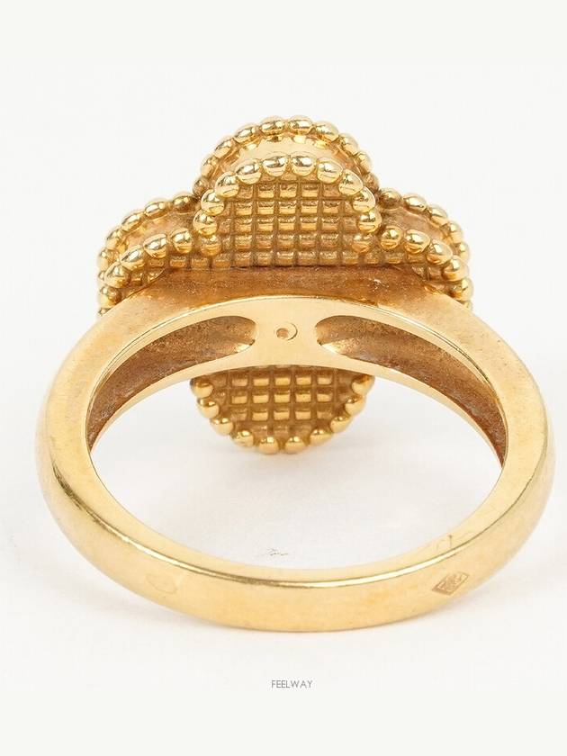 Van Cleef Arpels Vintage Alhambra Ring Yellow Gold Onyx Diamond 51 74200 - VANCLEEFARPELS - BALAAN 3