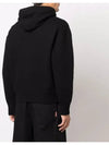 Big Heart Logo Wool Hoodie Black - AMI - BALAAN 7