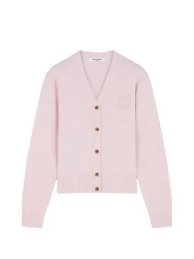 Embroidery Bold Fox Head Cardigan Light Pink - MAISON KITSUNE - BALAAN 2