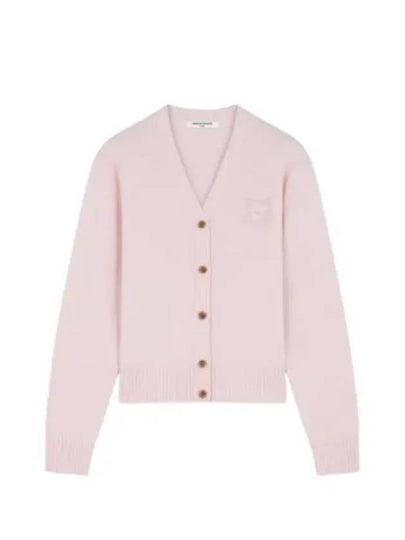 Embroidery Bold Fox Head Cardigan Light Pink - MAISON KITSUNE - BALAAN 2