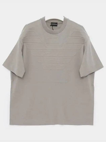 Heavy Jersey Logo Short Sleeve T-Shirt Grey - EMPORIO ARMANI - BALAAN 2