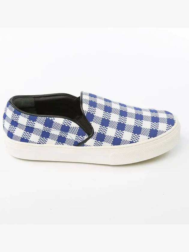 Women s Blue Check Slip ons 313652GSKD - CELINE - BALAAN 1