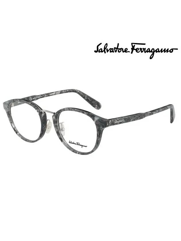 Round Acetate Eyeglasses Grey - SALVATORE FERRAGAMO - BALAAN 2