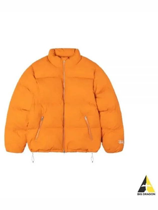 115711 Orange logo padded jacket - STUSSY - BALAAN 1