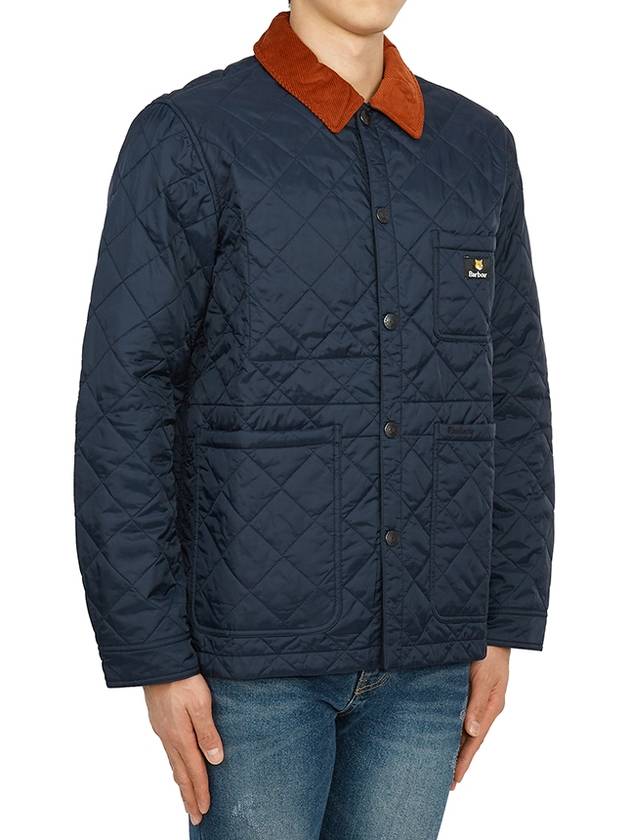 Kenning Quilting  Logo Patch Jacket Navy - BARBOUR - BALAAN 5