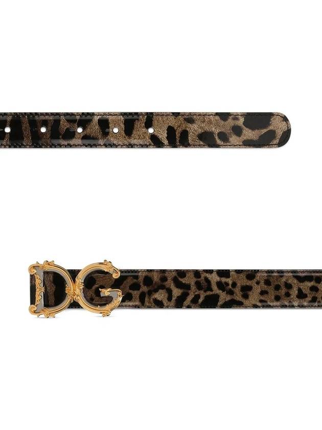 Leopard Print WITH Baroque DG Logo Buckle Belt BE1517 AM568HA93M B0010483739 - DOLCE&GABBANA - BALAAN 5