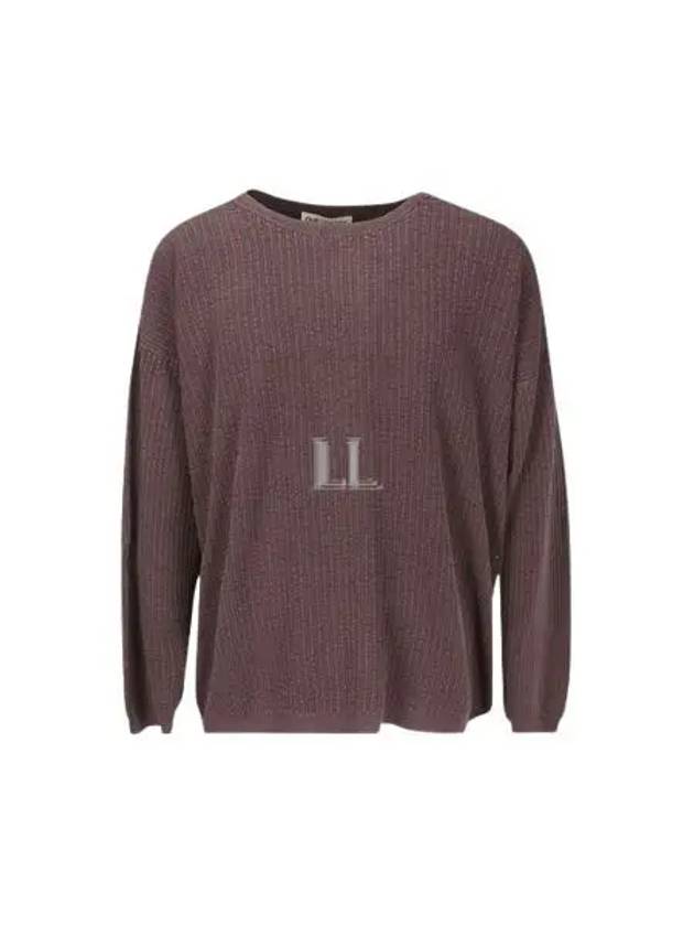 Textured Finish Crew Neck Knit Top Purple - OUR LEGACY - BALAAN 2