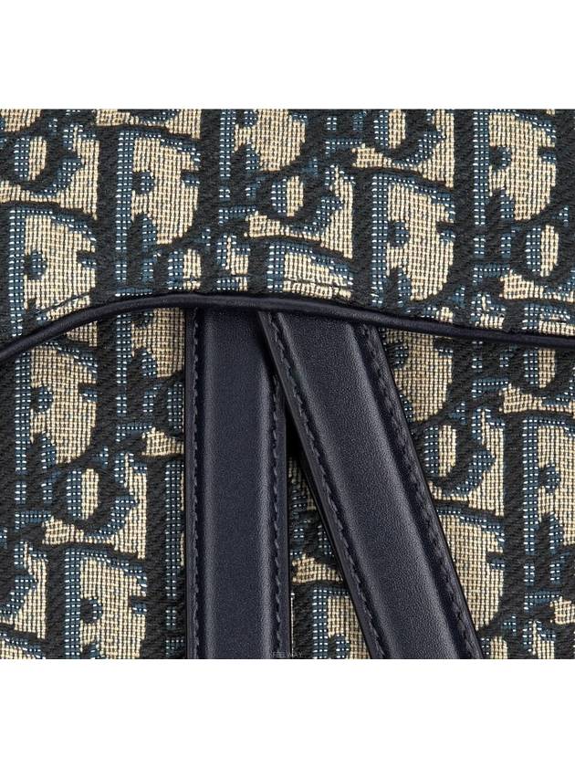 Saddle Oblique Jacquard Shoulder Bag Navy - DIOR - BALAAN 6