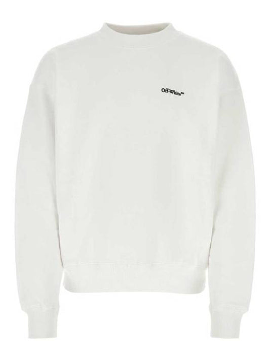 Hooded Sweatshirt OMBA054S24FLE001 0110 White - OFF WHITE - BALAAN 1