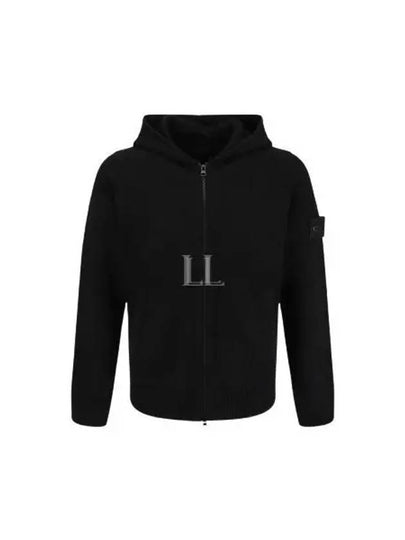 Compass Badge Zip-Up Hoodie Black - STONE ISLAND - BALAAN 2