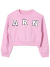 Kids Logo Crop Sweatshirt M01193 M00RE 0M345 - MARNI - BALAAN 2