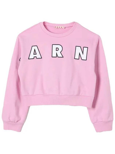 Kids Logo Crop Sweatshirt M01193 M00RE 0M345 - MARNI - BALAAN 2