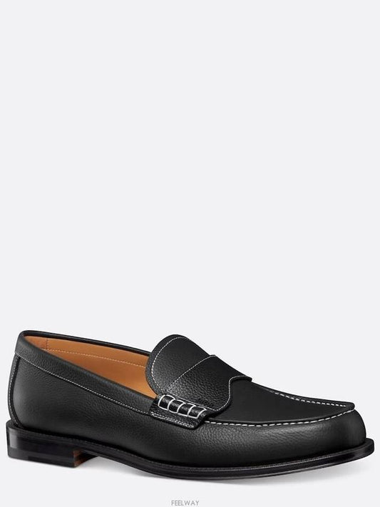 Granville Grained Calfskin Loafers Black - DIOR - BALAAN 2