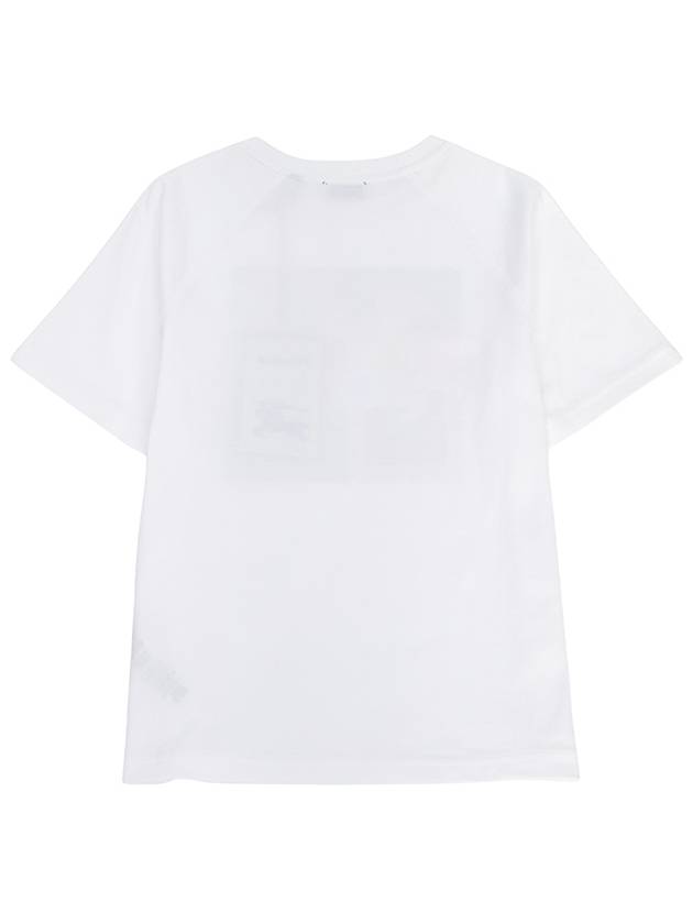 Kids Logo Print Short Sleeve T-Shirt White - BURBERRY - BALAAN 3