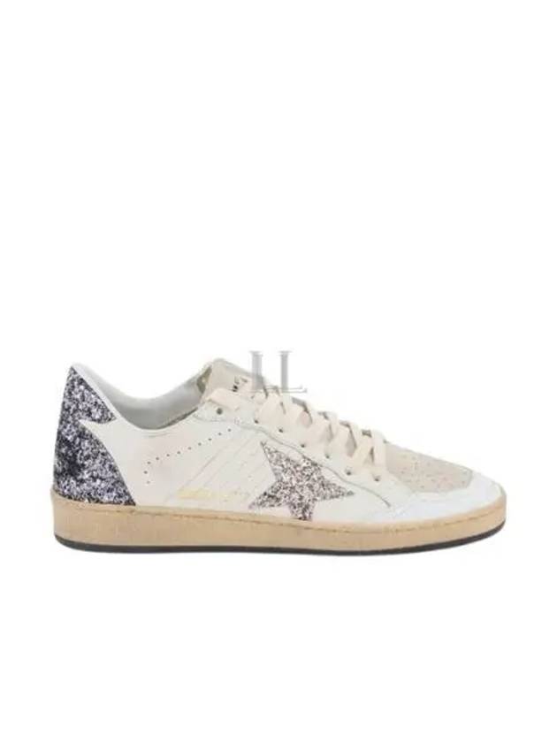 Ball Star Glitter Leather Low Top Sneakers White - GOLDEN GOOSE - BALAAN 2