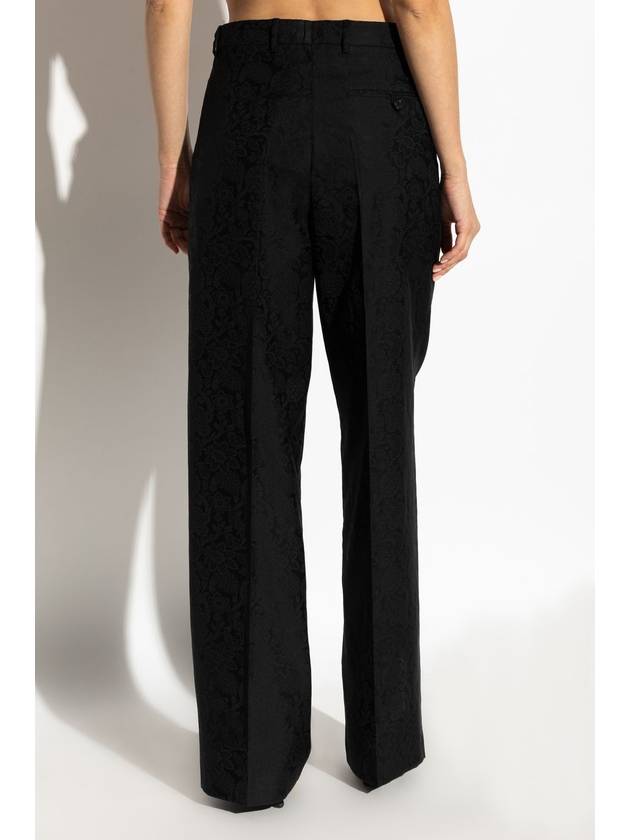 Etro Patterned Wide-leg Trousers, Women's, Black - ETRO - BALAAN 4