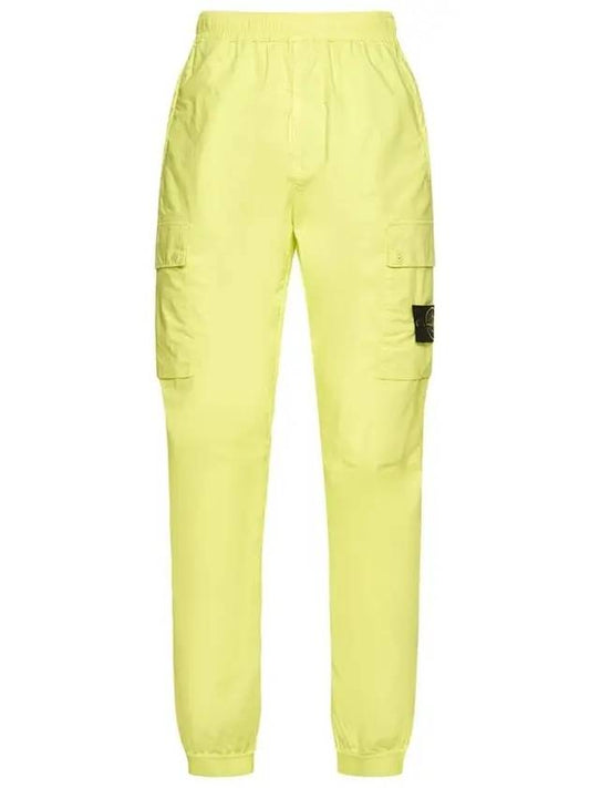 Men's Tella Paracadute Regular Fit Cargo Pants Lemon - STONE ISLAND - BALAAN.