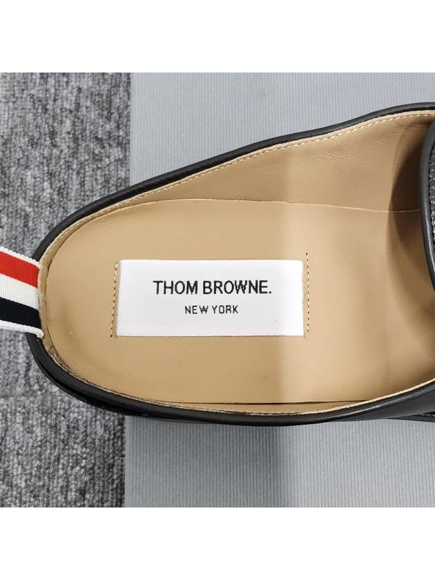 Varsity Grain Leather Penny Bloafer Black - THOM BROWNE - BALAAN 9