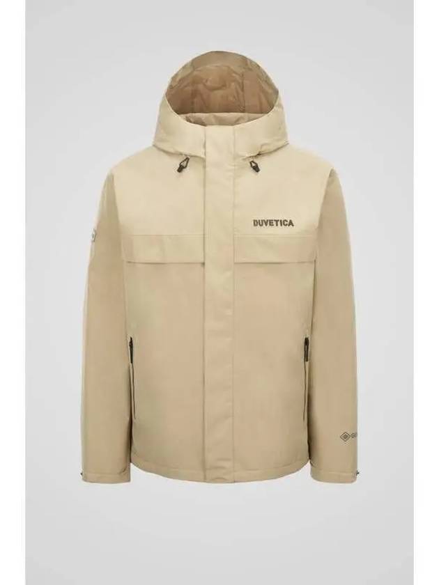 Obsidian M dark beige men s waterproof jacket - DUVETICA - BALAAN 1