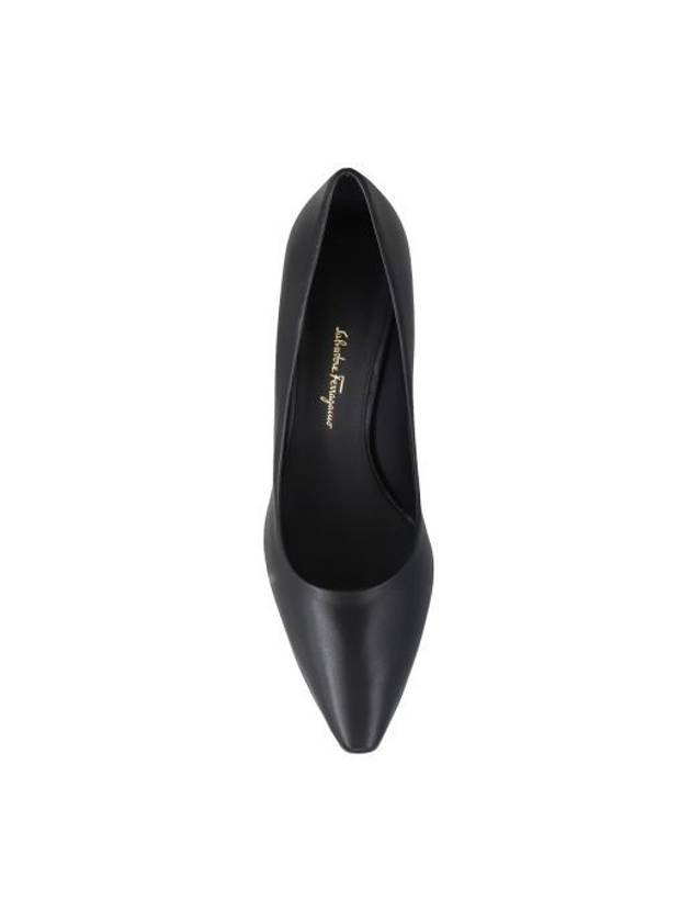 Women's Justina Leather Pumps Black - SALVATORE FERRAGAMO - BALAAN 3