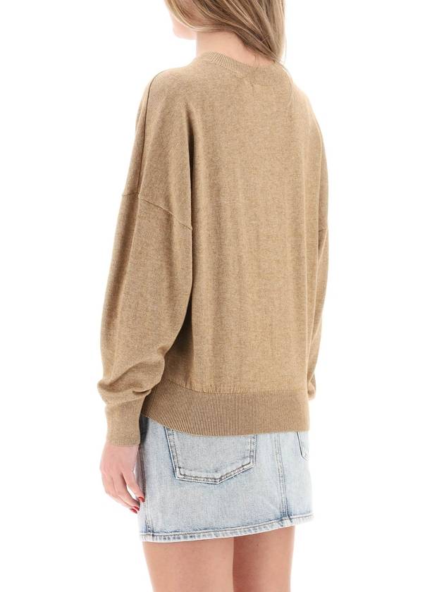 Marisance Crew Neck Wool Knit Top Beige - ISABEL MARANT ETOILE - BALAAN 4