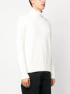 Wappen Patch Loose Fit Cotton Turtleneck White - STONE ISLAND - BALAAN 4