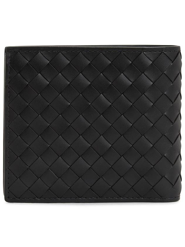 Intrecciato Leather Half Wallet Black - BOTTEGA VENETA - BALAAN 3