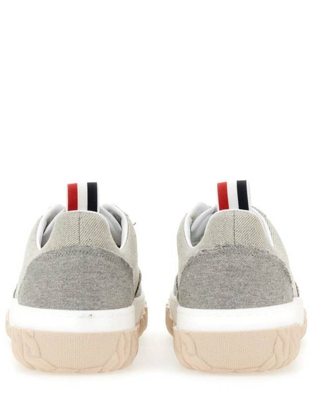 Cable Knit Low Top Sneakers Grey - THOM BROWNE - BALAAN 4